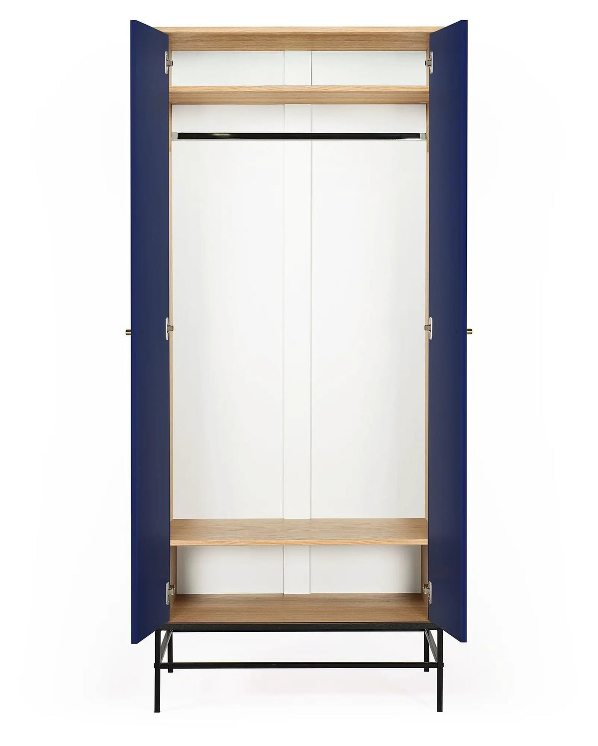 Woodman Lia Garderobeskab m. 2 låger - Mørkeblå - Unoliving.com