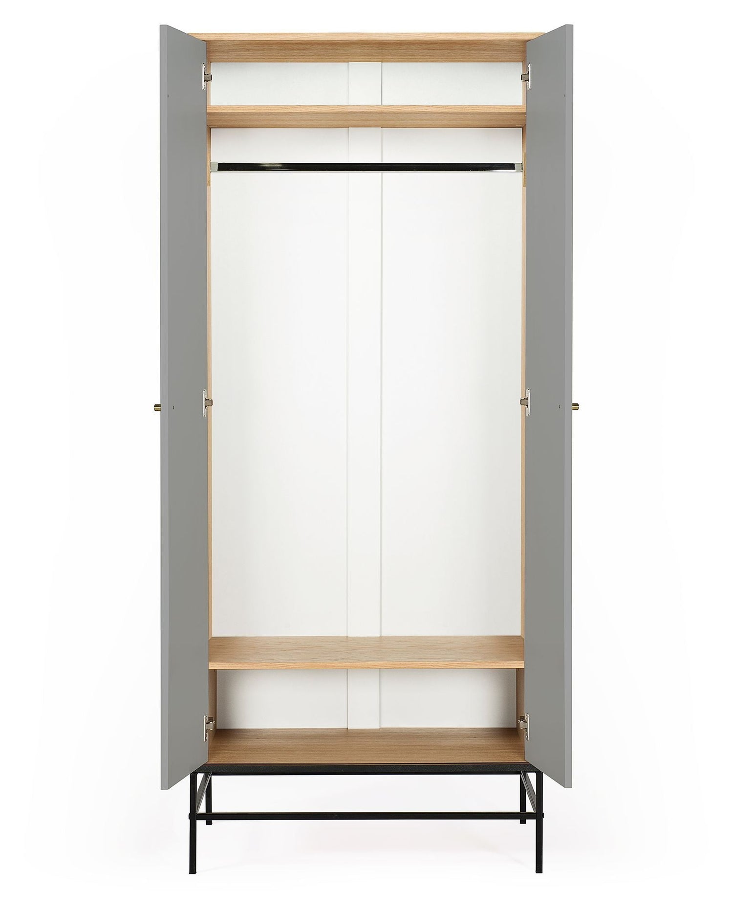 Woodman Mia Garderobeskab m. 2 låger - Grå - Unoliving.com