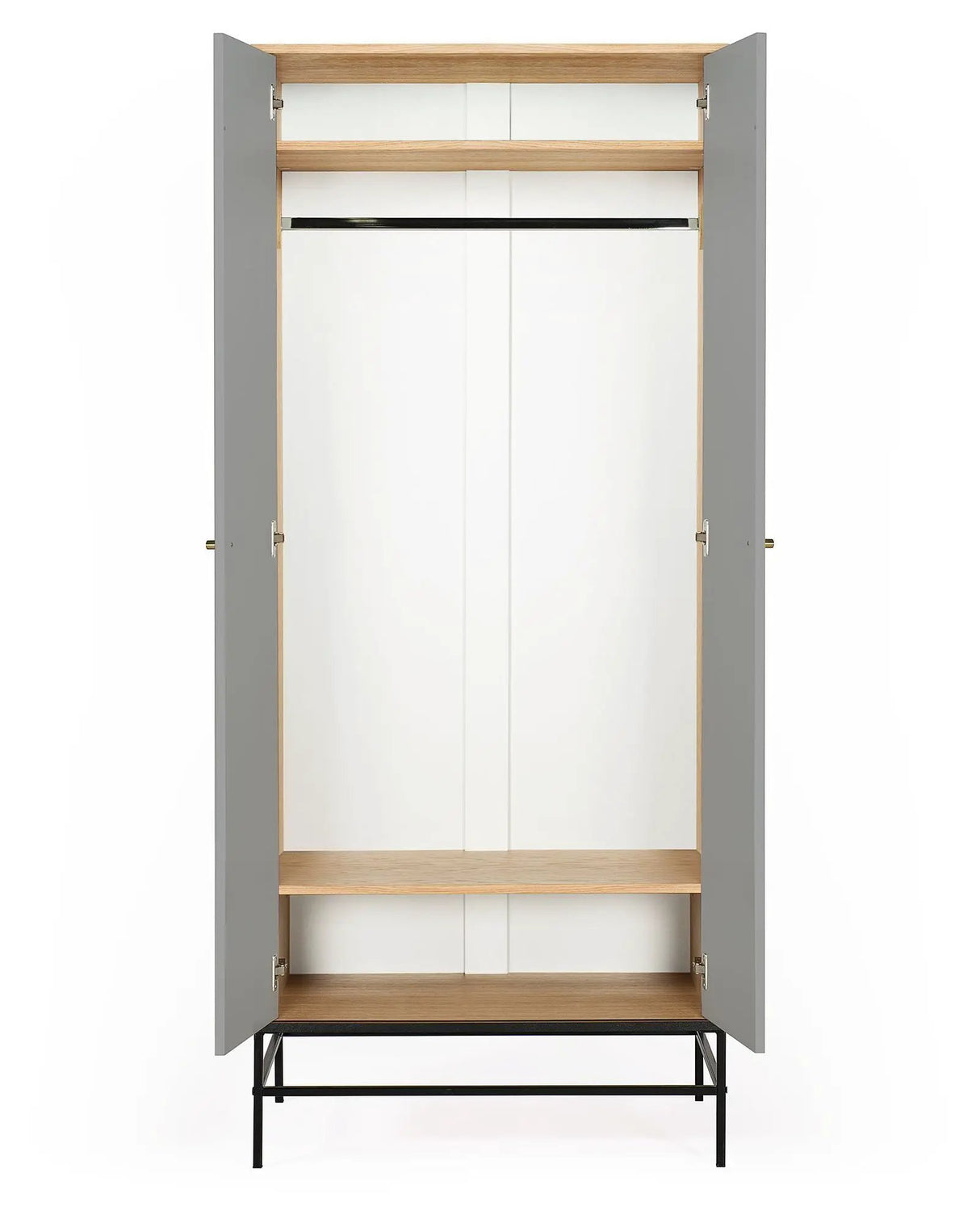 Woodman Mia Garderobeskab m. 2 låger - Grå - Unoliving.com