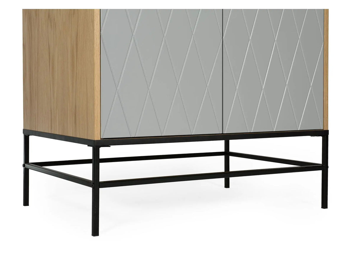 Woodman Mia Garderobeskab m. 2 låger - Grå - Unoliving.com