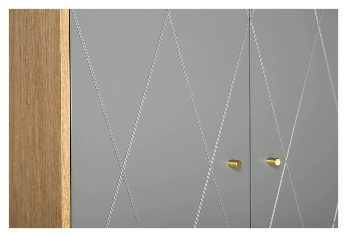 Woodman Mia Garderobeskab m. 2 låger - Grå - Unoliving.com