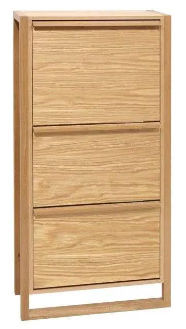 Woodman NewEst Skoskab m. 3 låger - Lys træ - Unoliving.com
