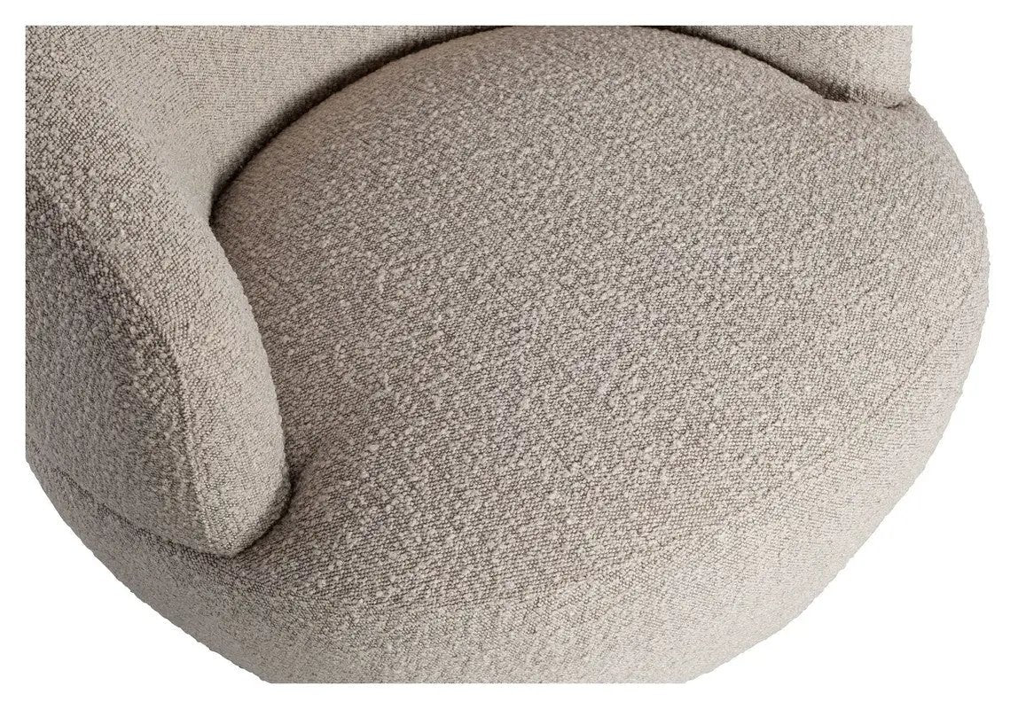Woolly Loungestol m. rotation - Beige - Unoliving.com