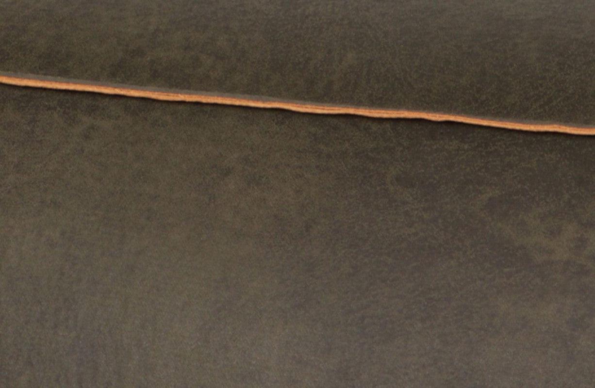 Woood Bean 3-pers. Sofa i øko-læder m/venstrevendt chaiselong, Army - Unoliving.com