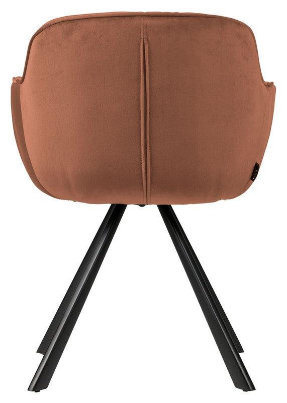 Woood Elaine Spisebordsstol - Raspberry Velour - Unoliving.com