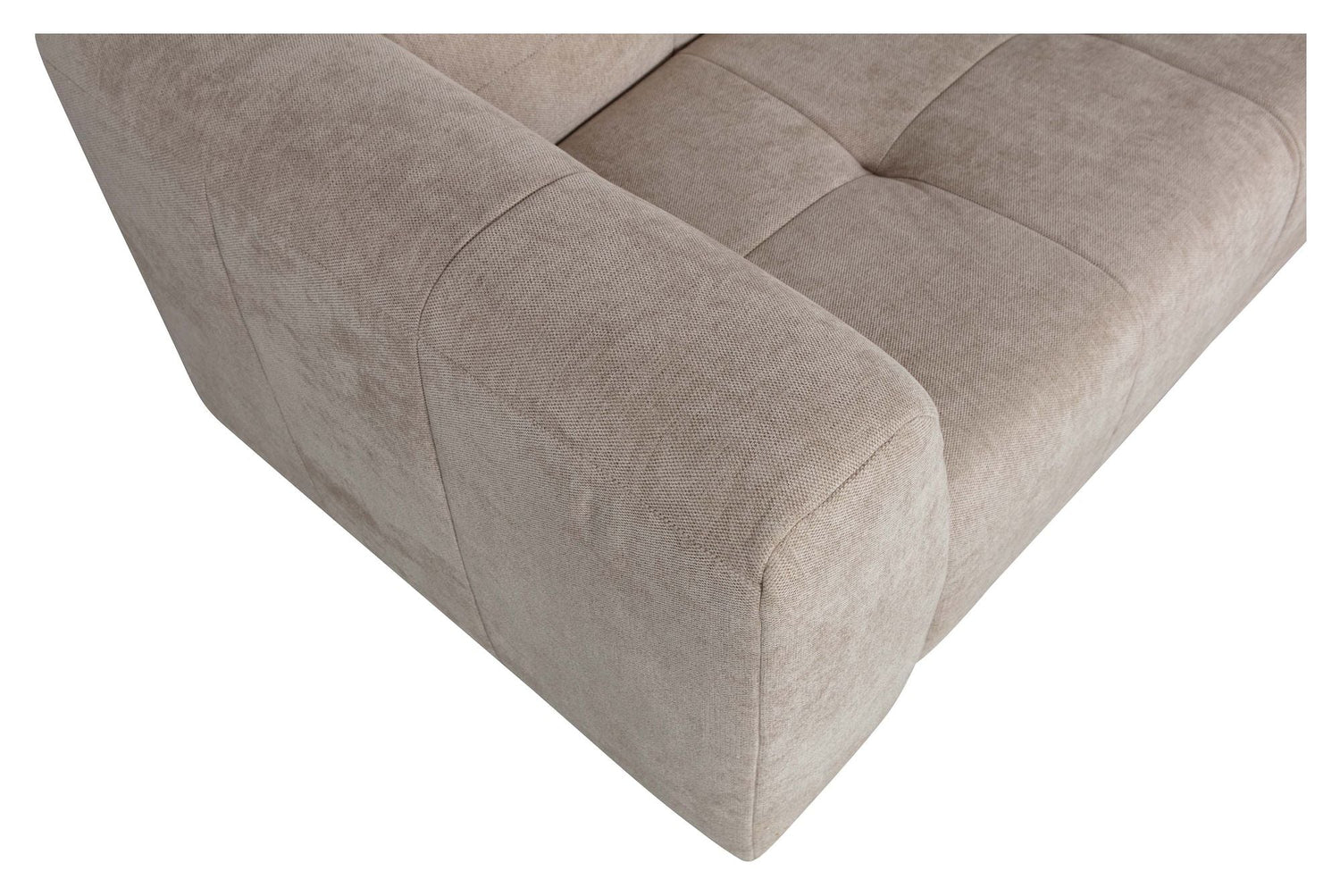 Woood Grid Sofa m. højrevendt chaiselong, Sand - Unoliving.com