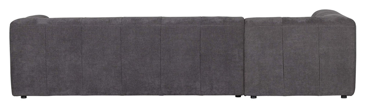 Woood Grid Sofa m. venstrevendt chaiselong, Mørkegrå - Unoliving.com