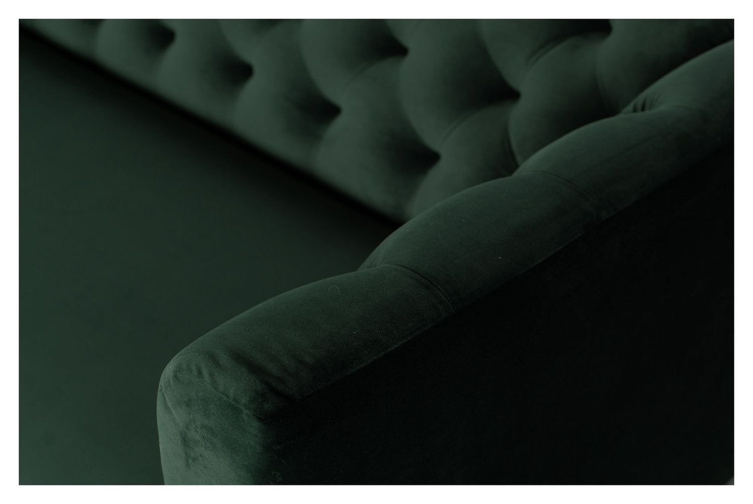 Woood Nisa 3-pers. Sofa - Mørkegrøn Velour - Unoliving.com