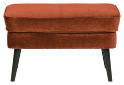 Woood Rocco Puf - Rust Velour - Unoliving.com