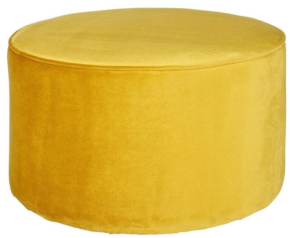 Woood Sara puf i gul velour