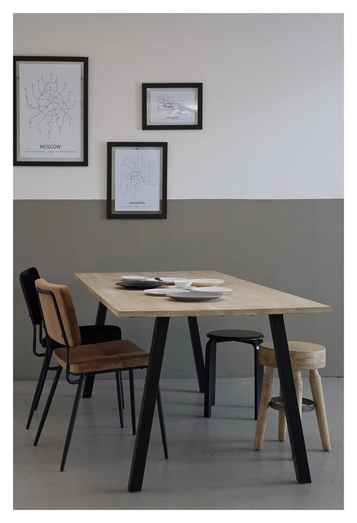 WOOOD - Tablo Bordben A-form - Sort - Unoliving.com