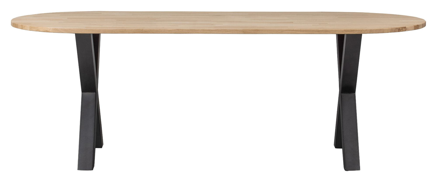 Woood Tablo Ovalt Spisebord - Eg/X-ben, 220x90 - Unoliving.com