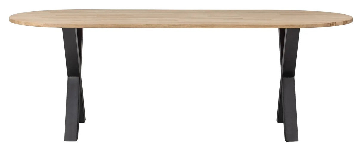 Woood Tablo Ovalt Spisebord - Eg/X-ben, 220x90 - Unoliving.com