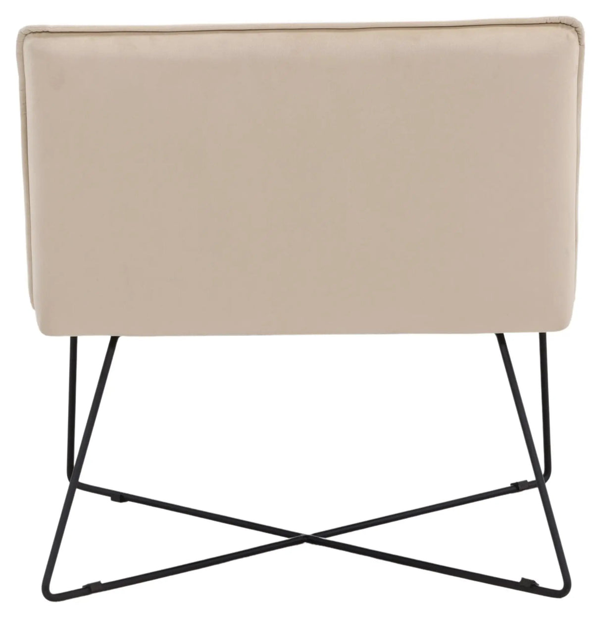 X-lounge Lænestol - Beige fløjl