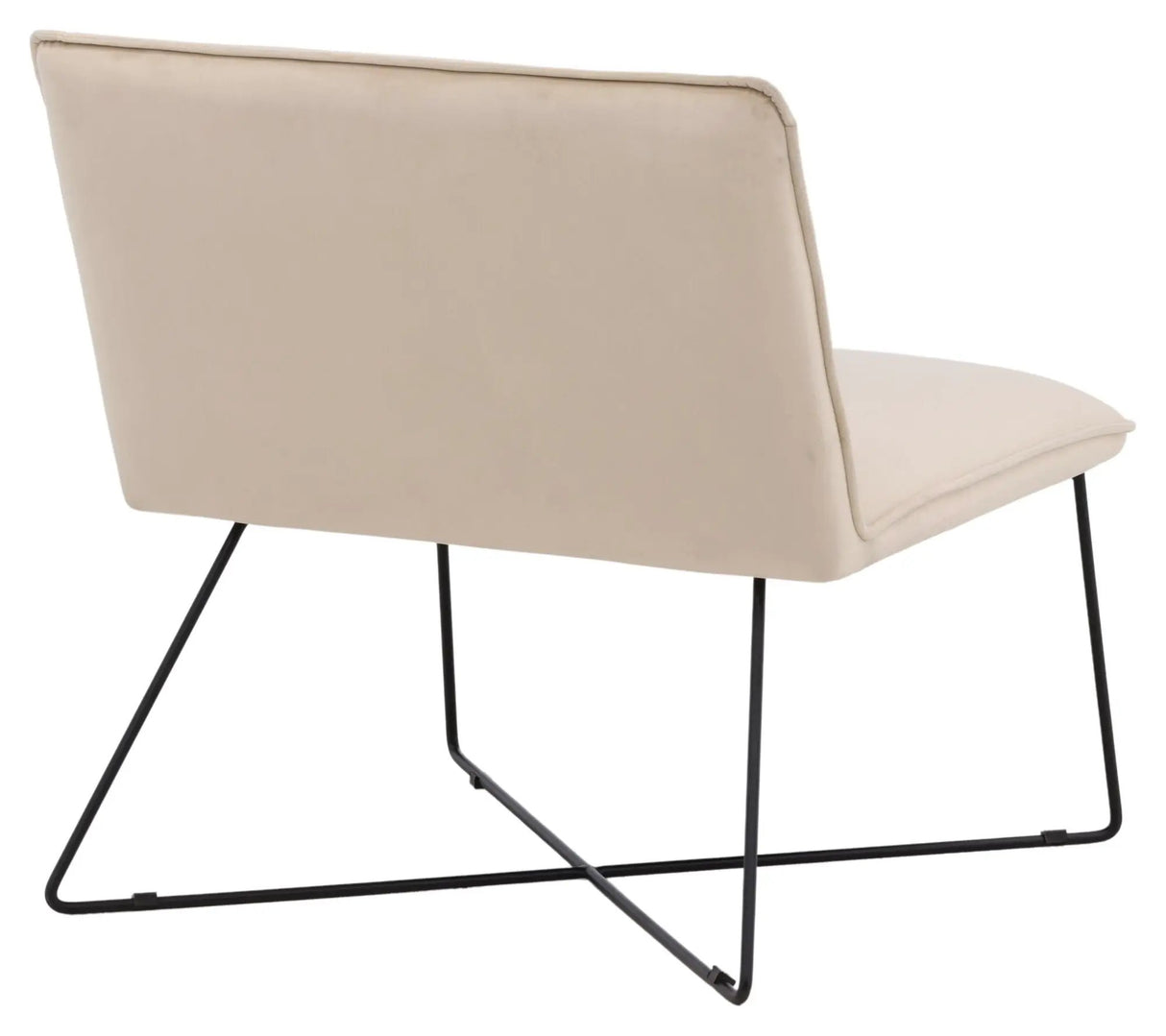 X-lounge Lænestol - Beige fløjl