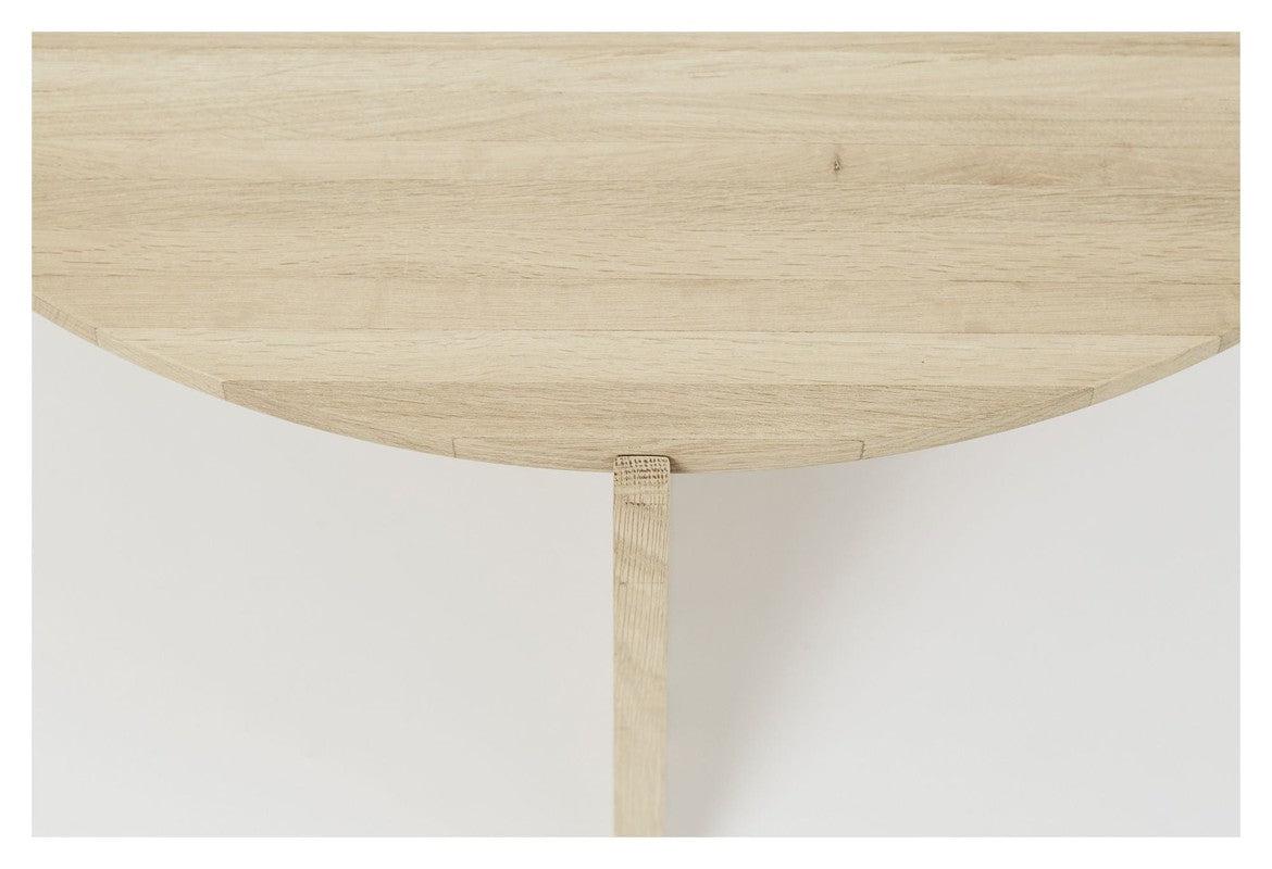 XL table, Sofabord, Natur olieret eg, Ø78 - Unoliving.com