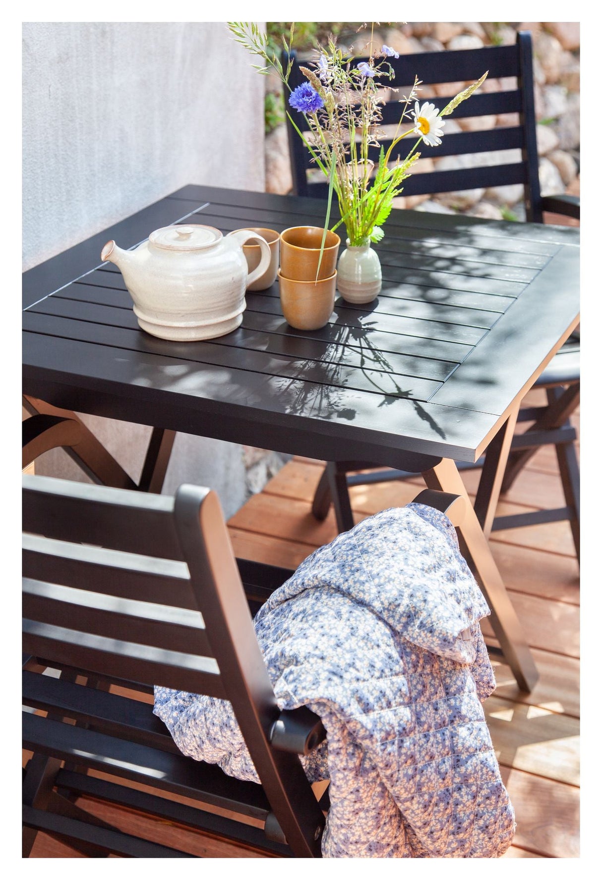 York Foldebord, 70x70, Matsort - Unoliving.com