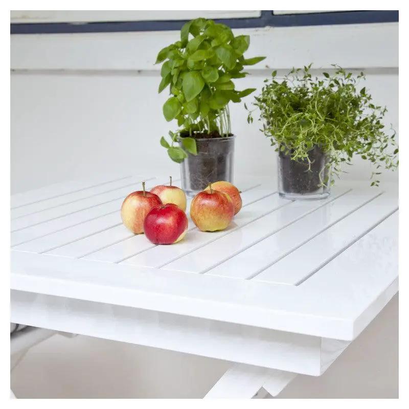York Havebord, Hvidmalet Mahogni, 70x70 - Unoliving.com