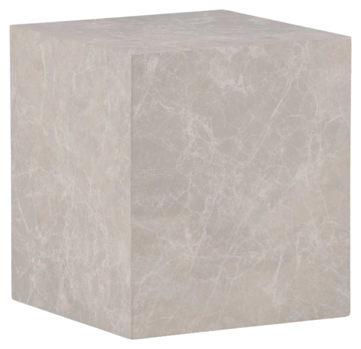 York Sofabord 40x40 - Beige/marmor look