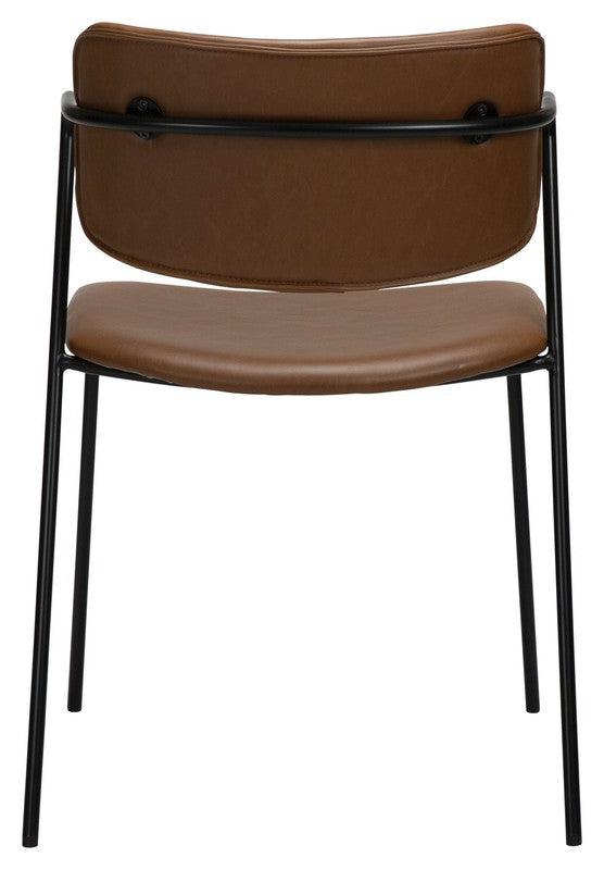 Zed Spisebordsstol, Vintage Lysebrunt PU - Unoliving.com