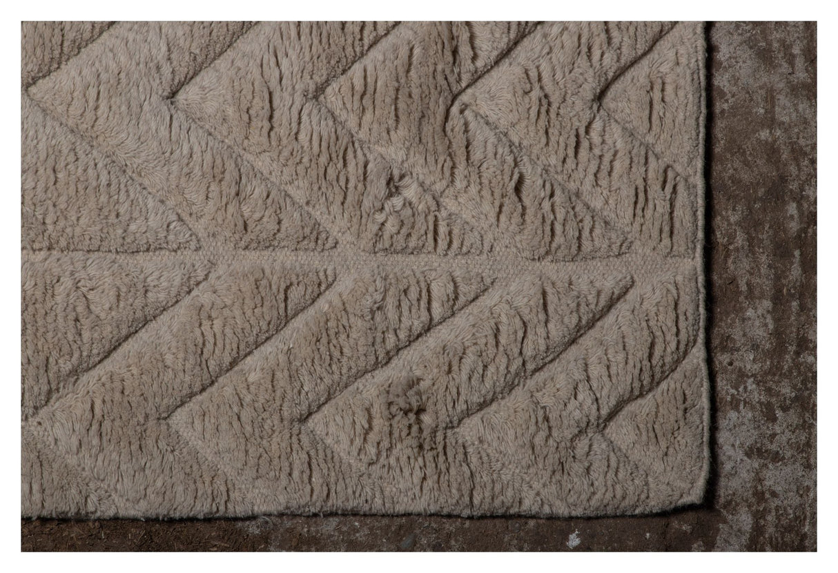 Zoe uldmix tæppe, 200x300, Beige - Unoliving.com