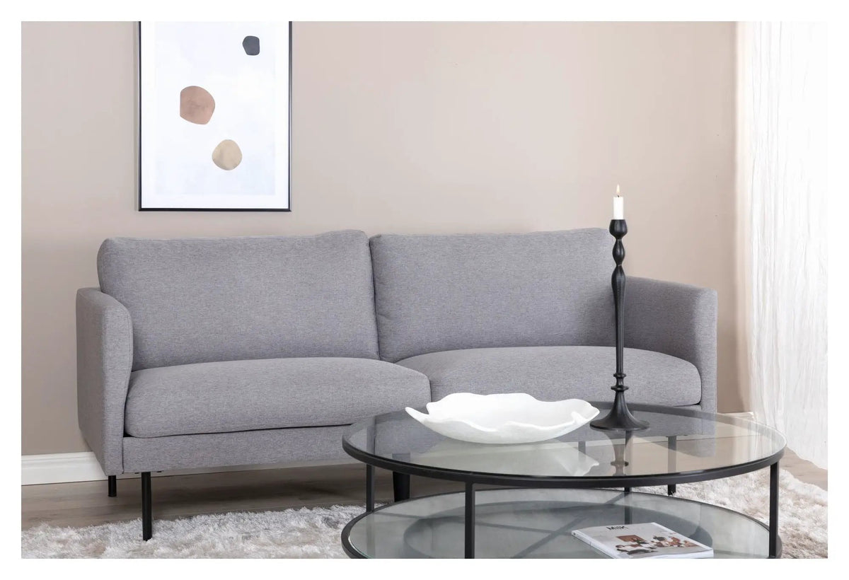 Zoom 2-pers. sofa, Grå Stof