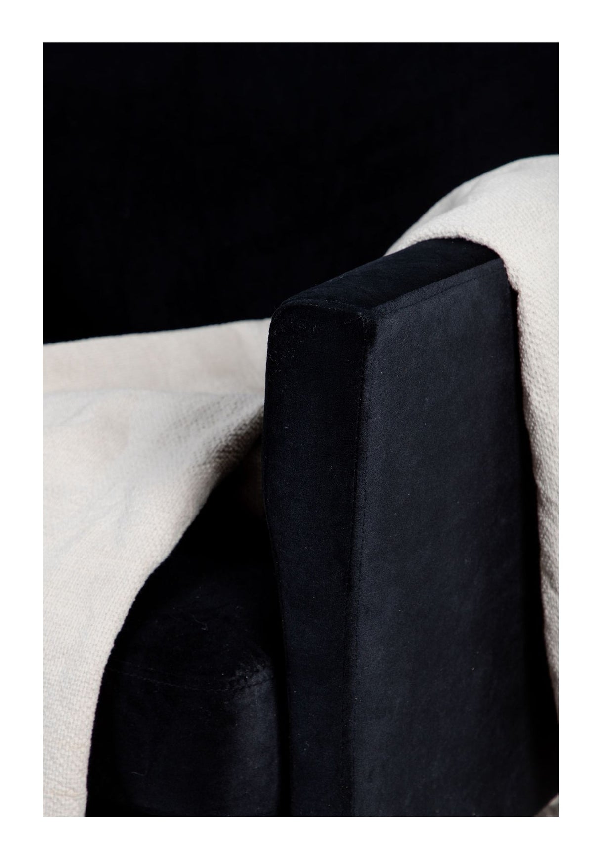 Zoom Lænestol, Velour, Sort