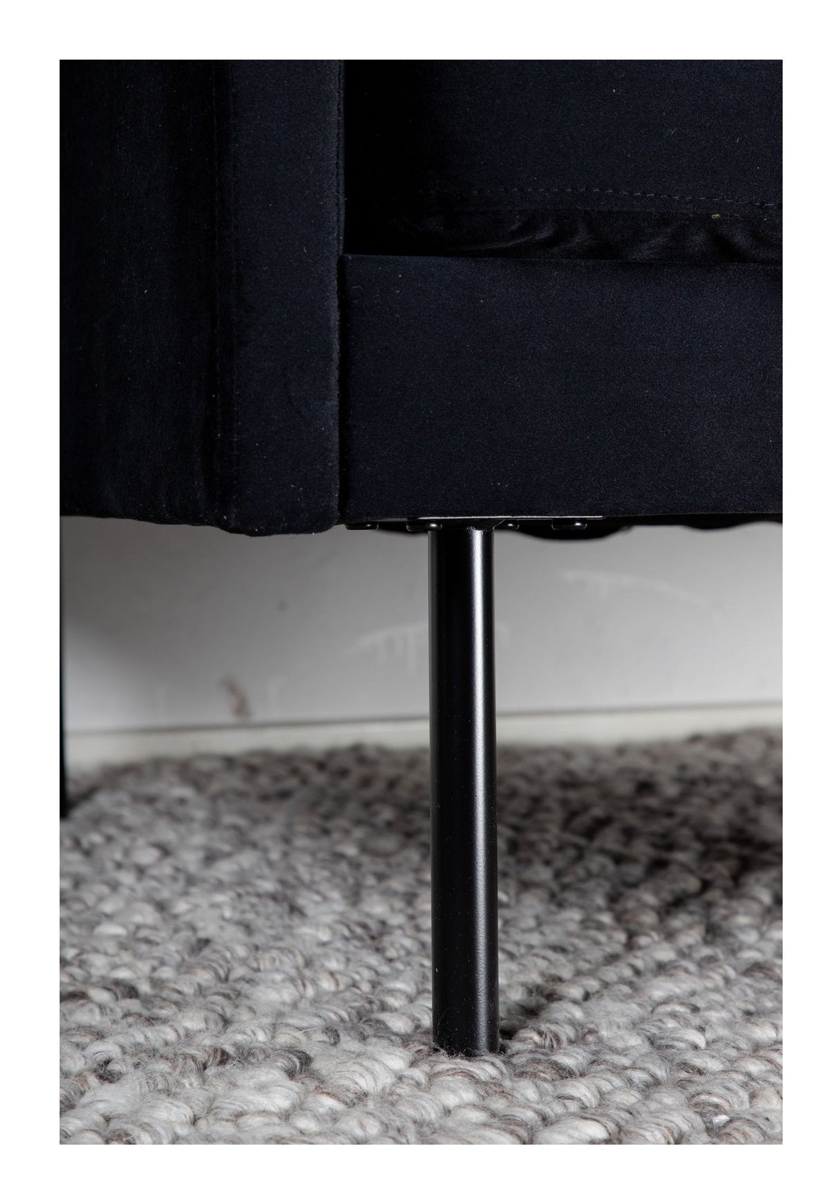 Zoom Lænestol, Velour, Sort