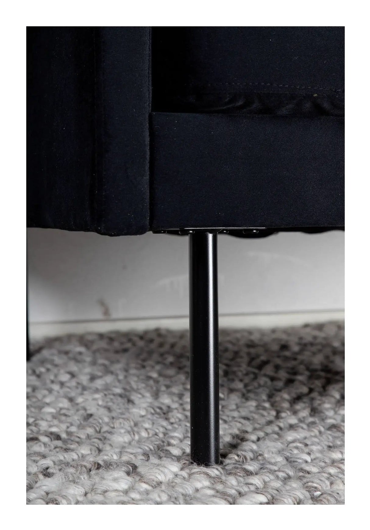 Zoom Lænestol, Velour, Sort