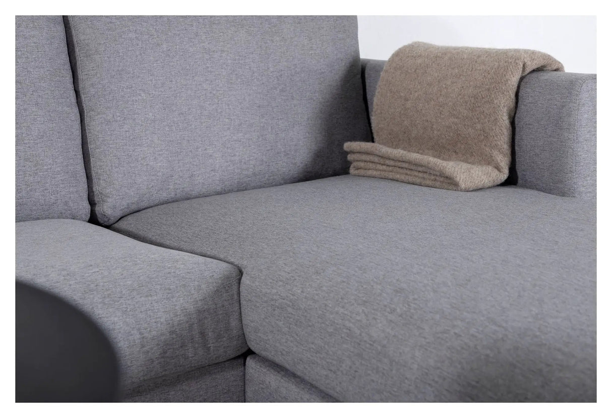 Zoom U-Sofa, Grå Stof - Unoliving.com