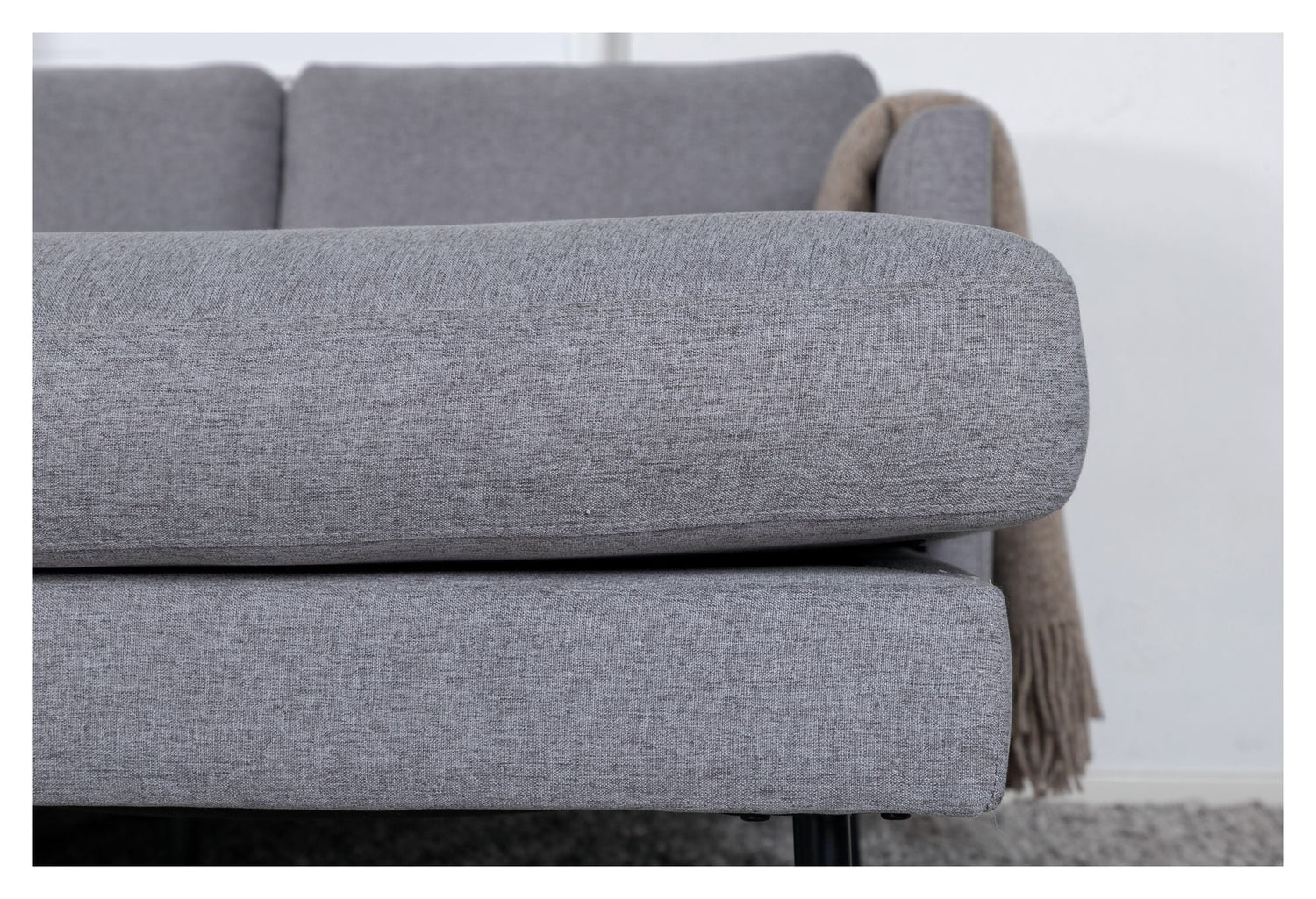 Zoom U-Sofa, Grå Stof - Unoliving.com