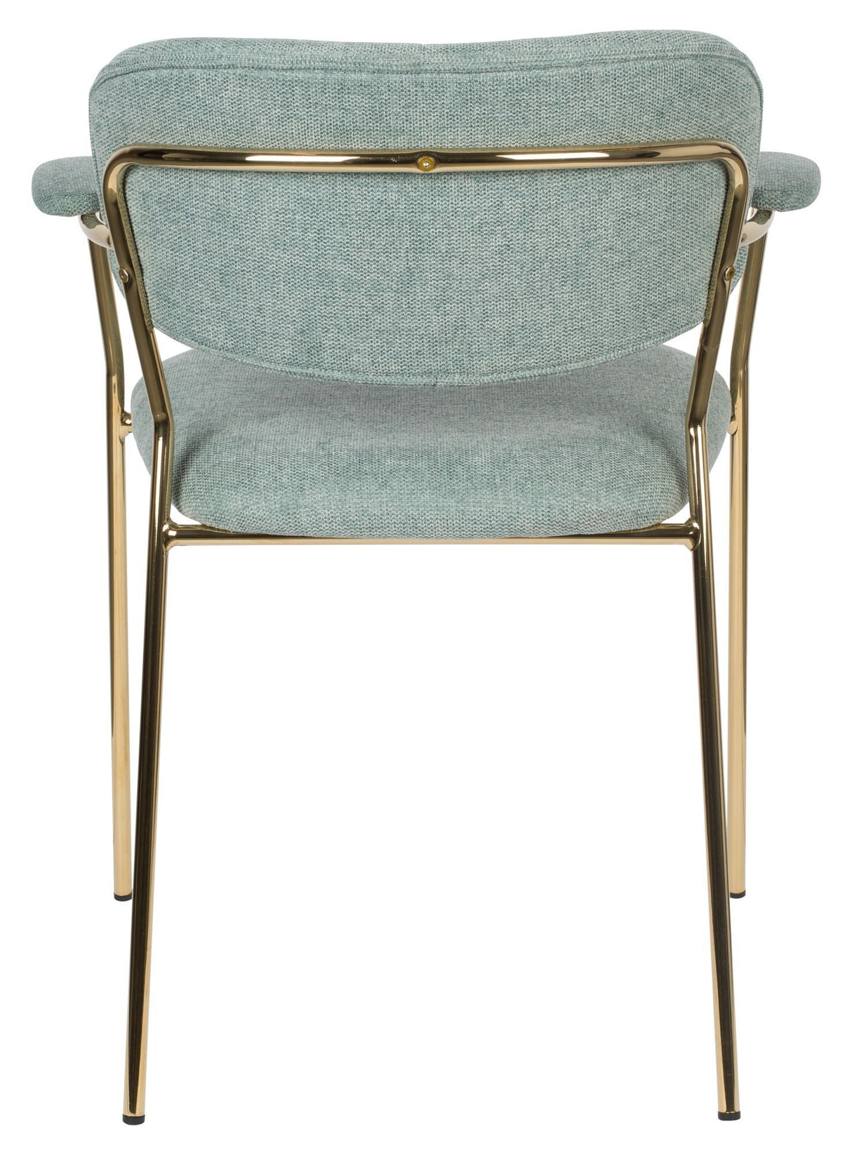 homii Jolien Spisebordsstol m/armlæn, Guld/Lys Grøn - Unoliving.com