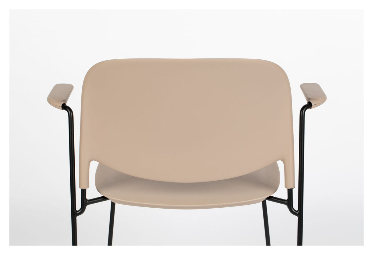 homii Stacks Spisebordsstol m. armlæn, Mat Latte - Unoliving.com