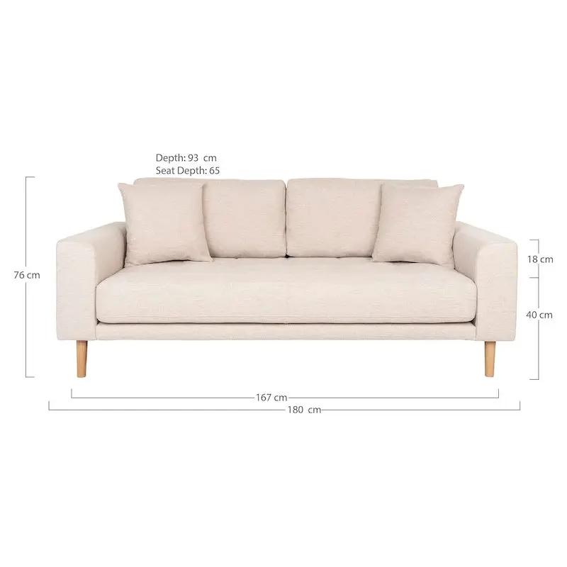 Lido 2 personers sofa i hvid