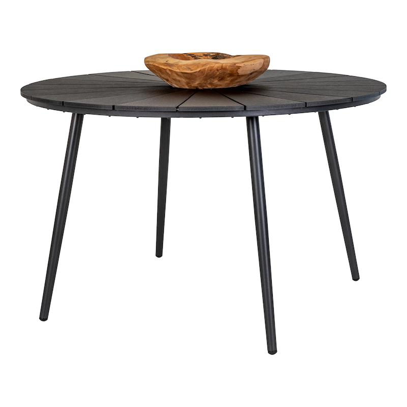 Rundt spisebord i sort nonwood på Ø120 cm