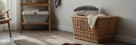 Vasketøjskurve i træ - UNOLIVING