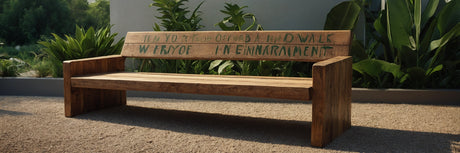 Pas på miljøet med en bænk i genbrugstræ - UNOLIVING