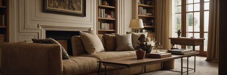 Klassisk indretning med brune reoler - UNOLIVING