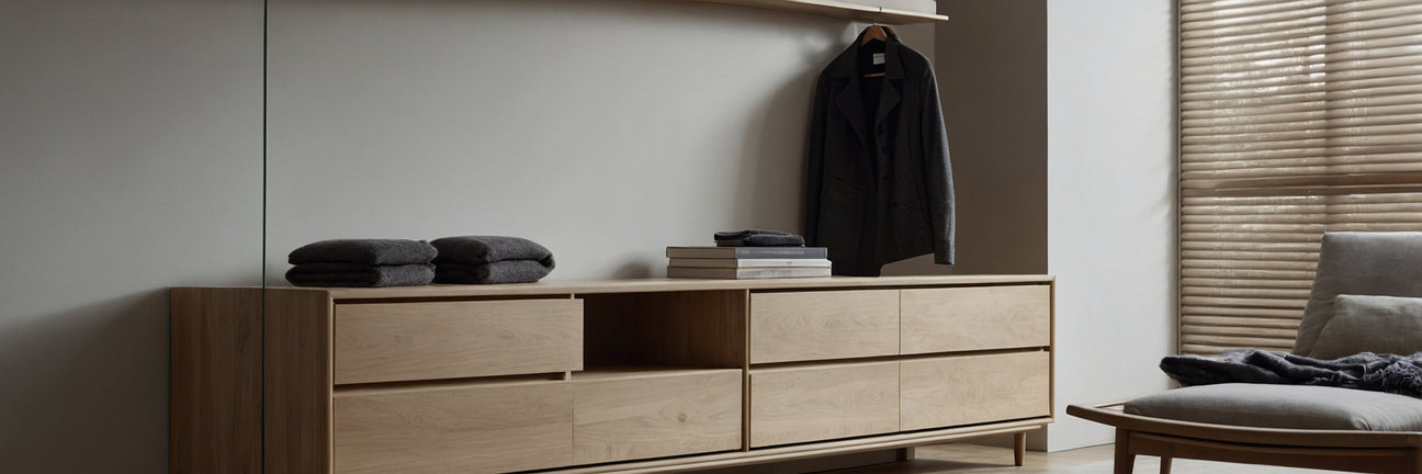 Garderobeskab med skuffer - UNOLIVING