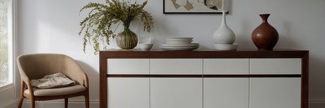 Indretningsmulighederne er mange med en hvid skænk - UNOLIVING