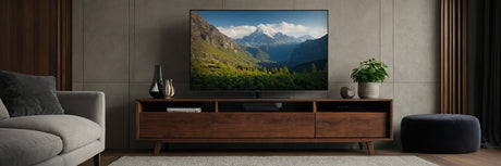 TV-borde i mørkt træ - UNOLIVING