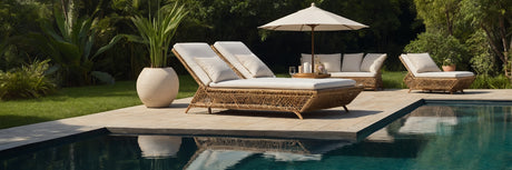 Polyrattan og rattan havestol - UNOLIVING