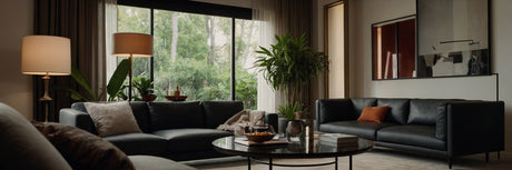 Mange indretningsmuligheder med små sorte borde - UNOLIVING