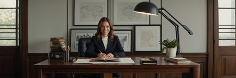 Pift kontoret op med et elegant skrivebord i valnød - UNOLIVING