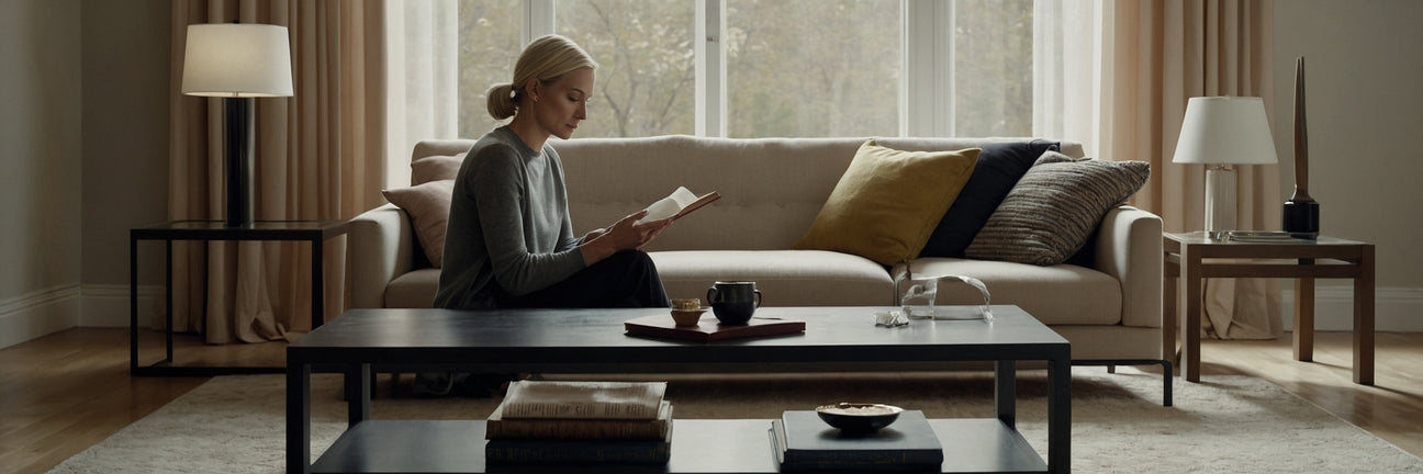 Sorte sofaborde - UNOLIVING