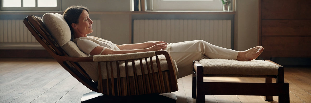 Frisk rummet op med en behagelig lænestol med skammel - UNOLIVING