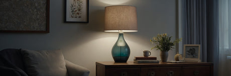 Klassisk stil får du med en bordlampe i grå - UNOLIVING