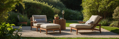 Giv haven et opløft med en flot havestol i brun - UNOLIVING