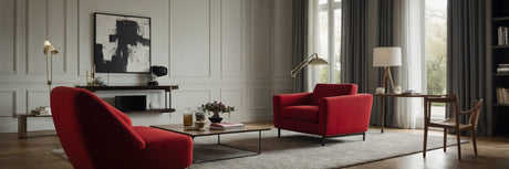 Pift stuen eller rummet op med en smart lænestol i rød - UNOLIVING