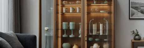 Vitrineskab med glas - UNOLIVING